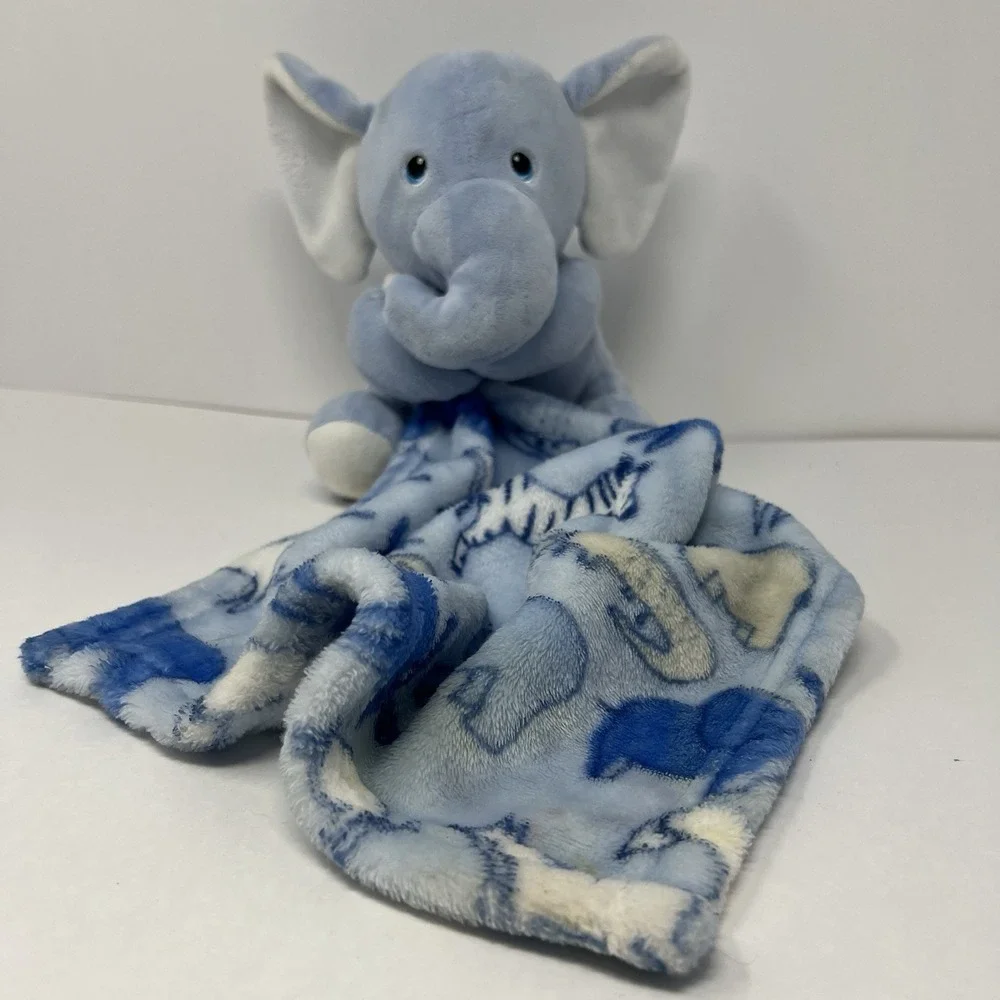 Blue Elephant Lovey baby Security lovies soft Stuffed Animal‎ Little Beginnings